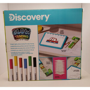 Discovery Glow Tracing Light Up Art Tablet Color Markers & Batteries Included